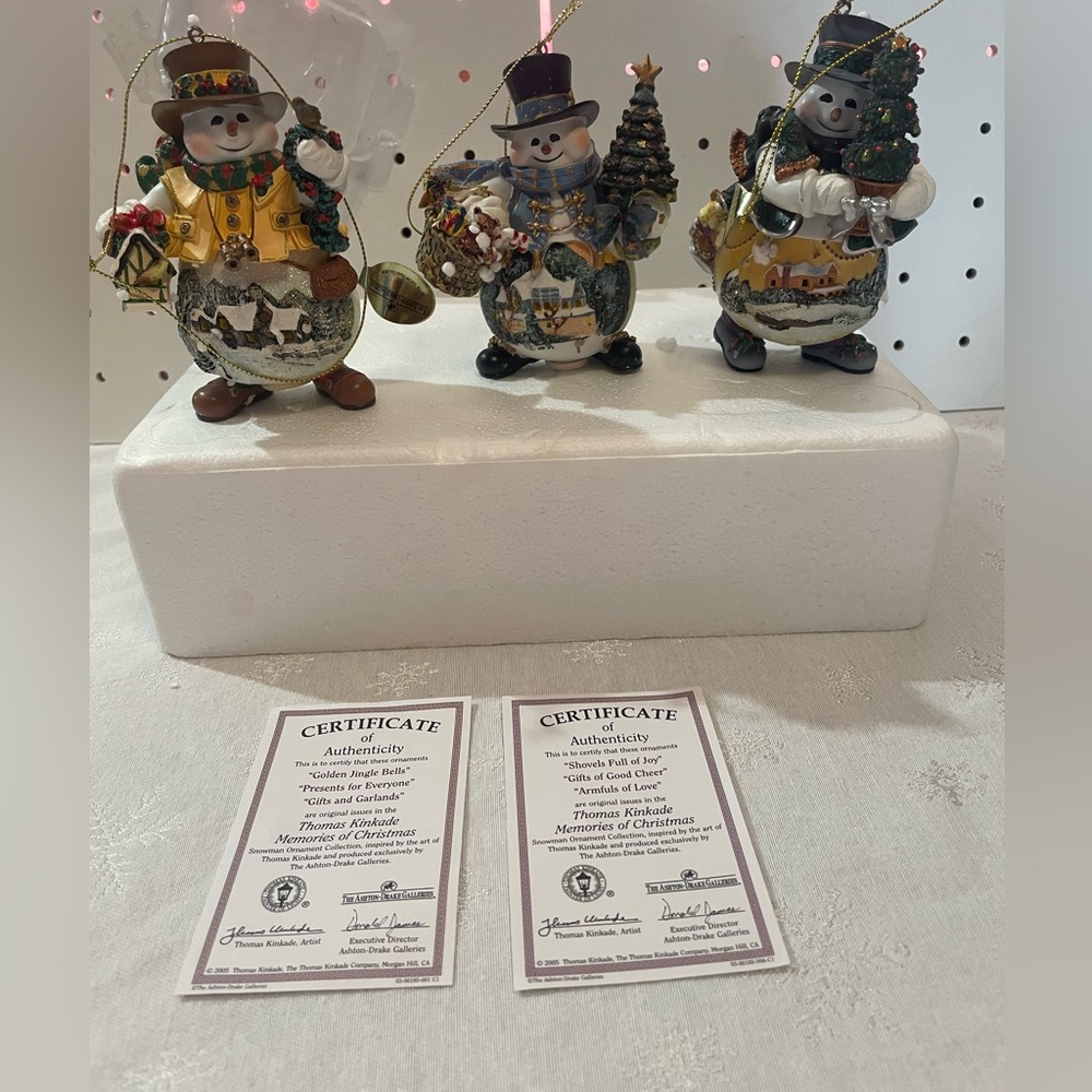 Thomas Kinkade Memories Of Christmas Snowman Bell